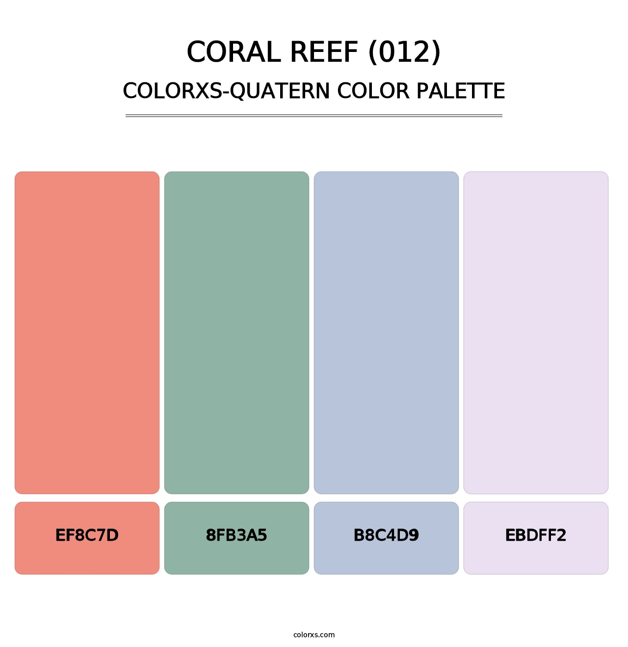 Coral Reef (012) - Colorxs Quatern Palette