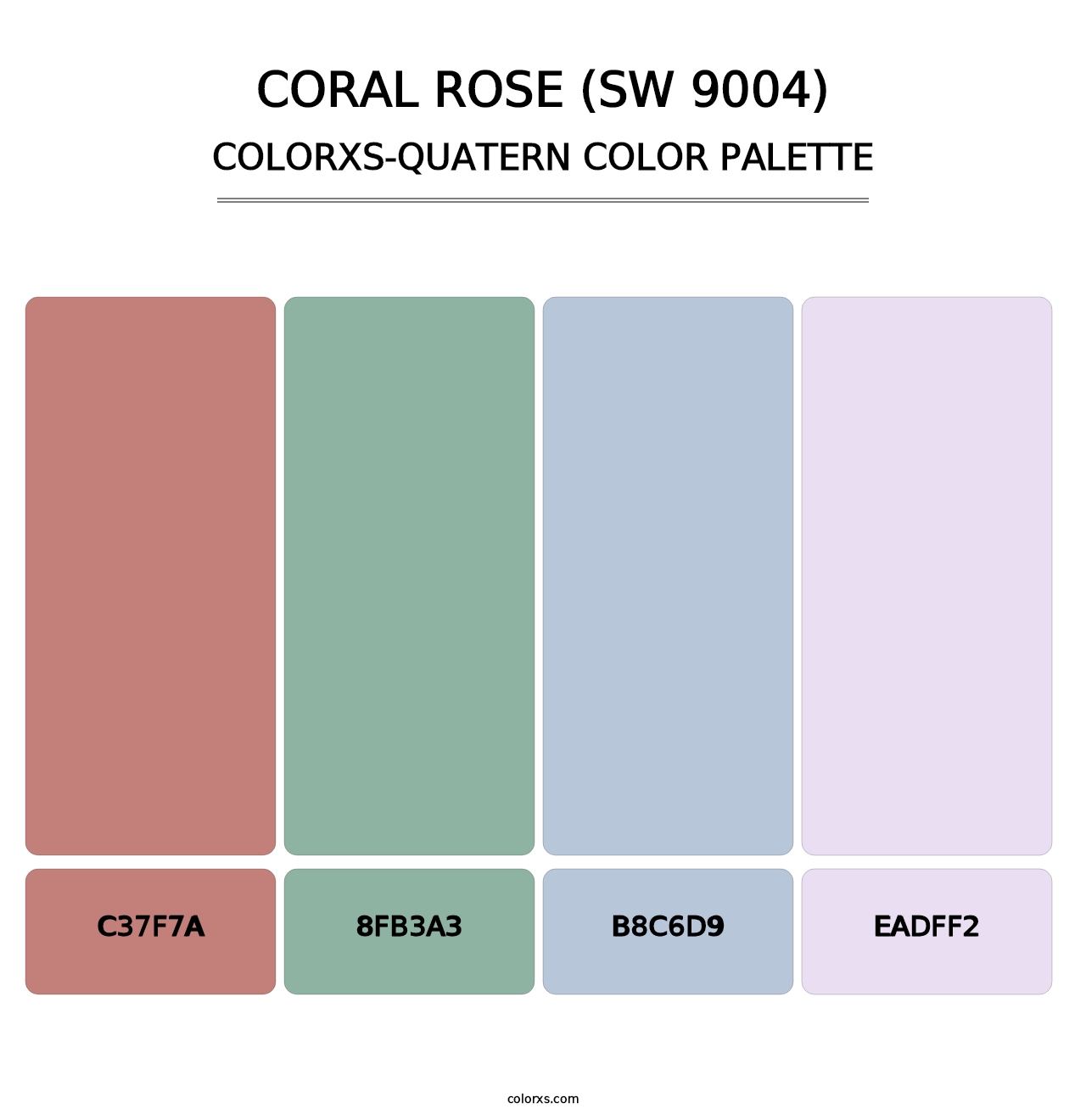 Coral Rose (SW 9004) - Colorxs Quatern Palette