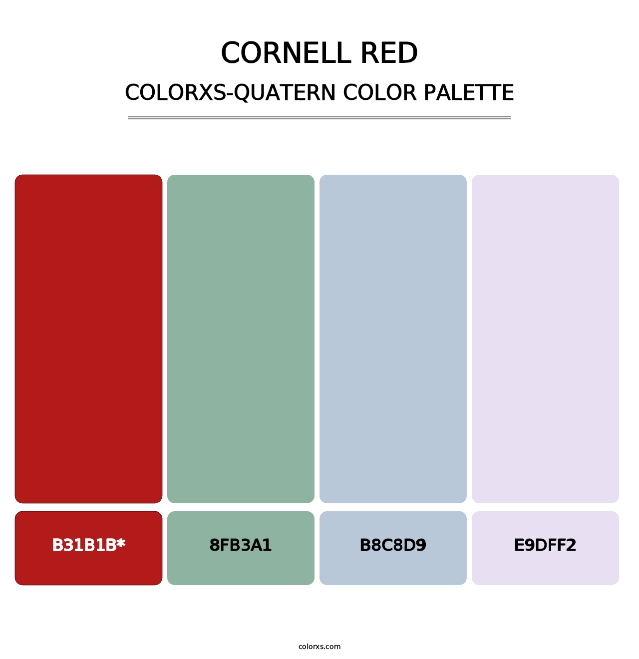 Cornell Red - Colorxs Quatern Palette