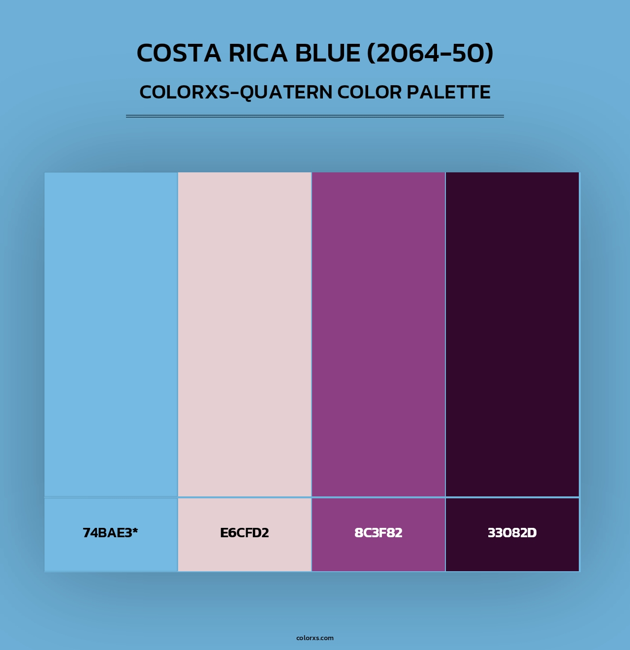 Costa Rica Blue (2064-50) - Colorxs Quad Palette
