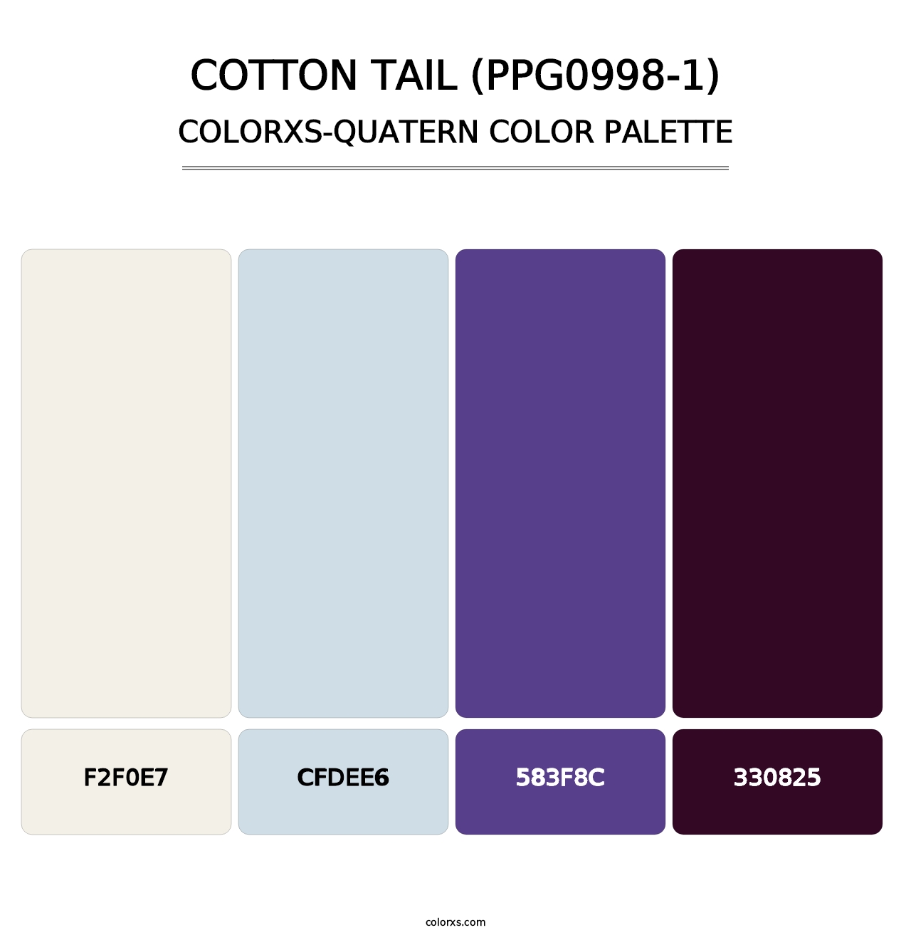Cotton Tail (PPG0998-1) - Colorxs Quatern Palette