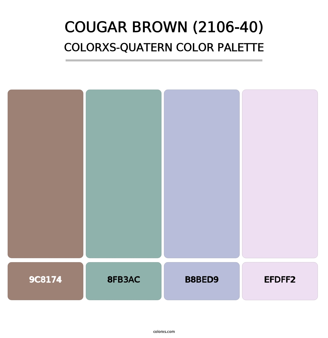 Cougar Brown (2106-40) - Colorxs Quatern Palette