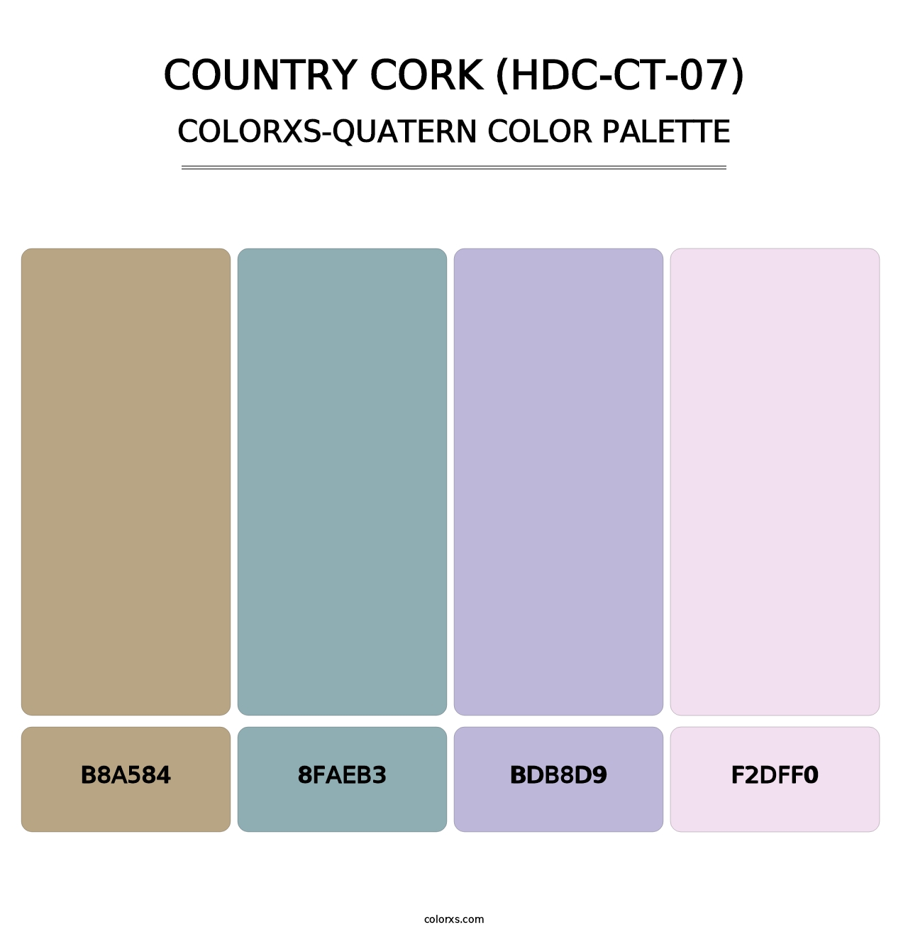 Country Cork (HDC-CT-07) - Colorxs Quatern Palette