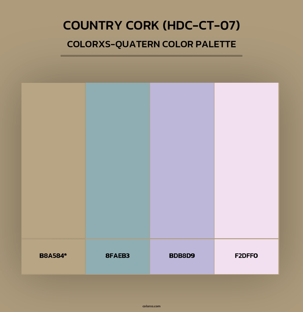 Country Cork (HDC-CT-07) - Colorxs Quad Palette