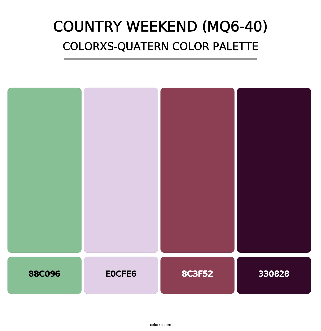 Country Weekend (MQ6-40) - Colorxs Quatern Palette