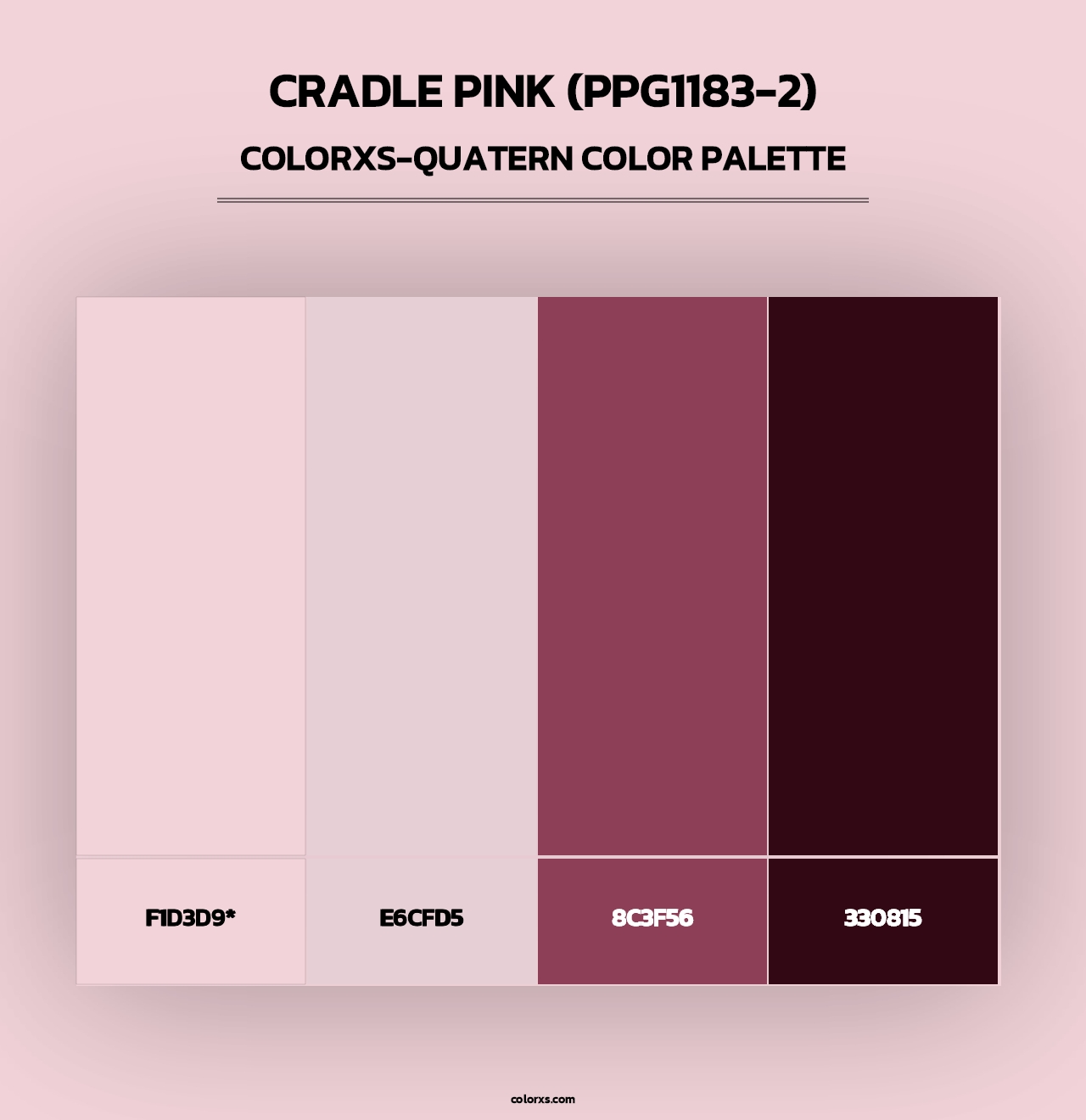 Cradle Pink (PPG1183-2) - Colorxs Quad Palette