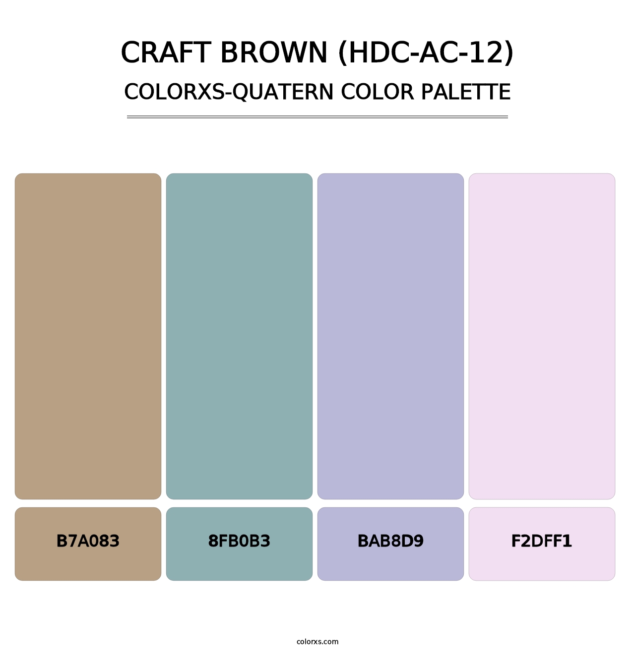 Craft Brown (HDC-AC-12) - Colorxs Quatern Palette