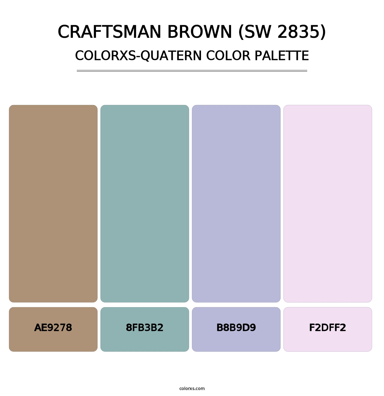 Craftsman Brown (SW 2835) - Colorxs Quatern Palette