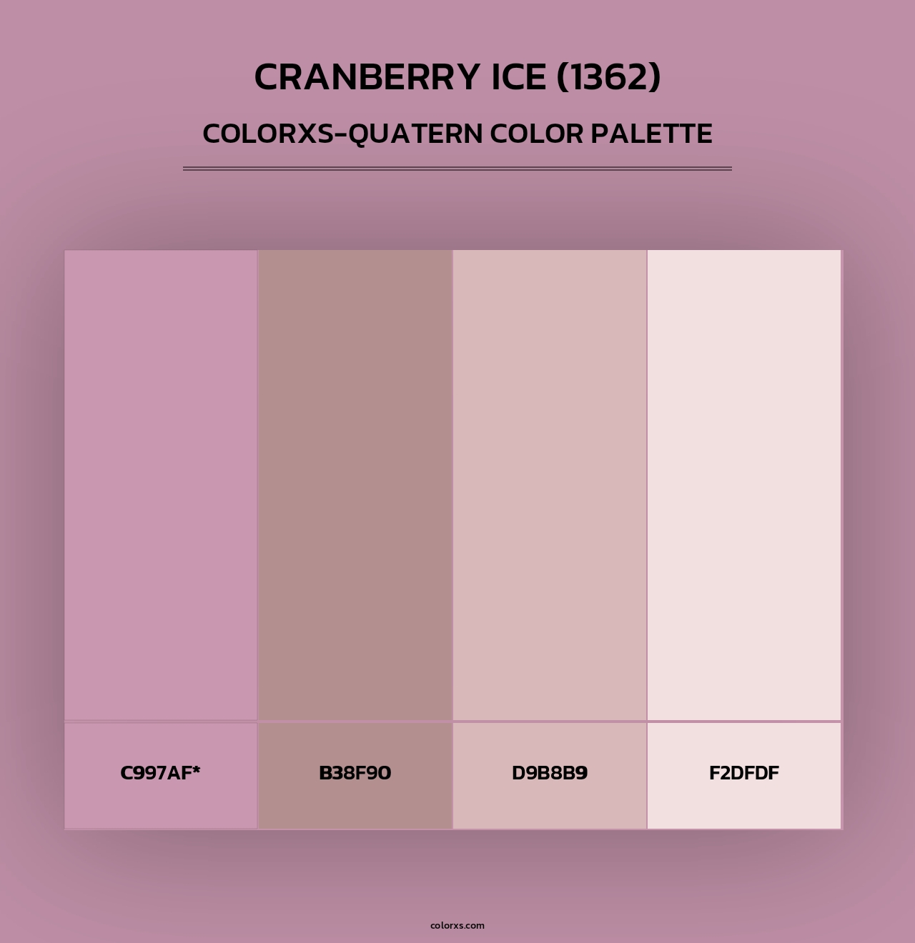 Cranberry Ice (1362) - Colorxs Quad Palette