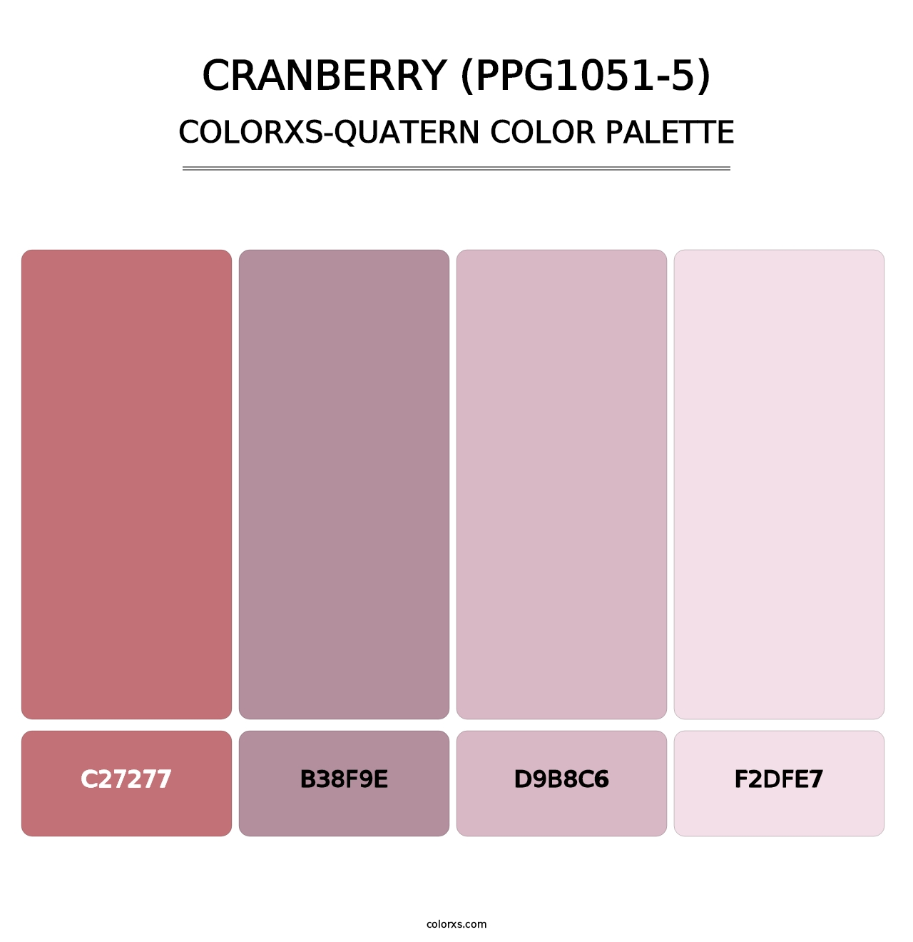 Cranberry (PPG1051-5) - Colorxs Quatern Palette