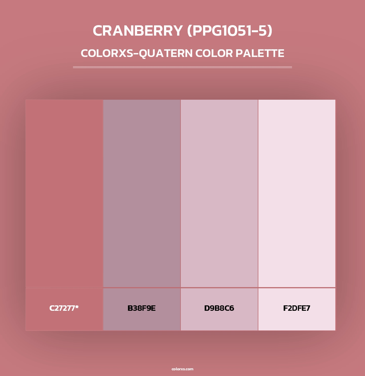 Cranberry (PPG1051-5) - Colorxs Quad Palette