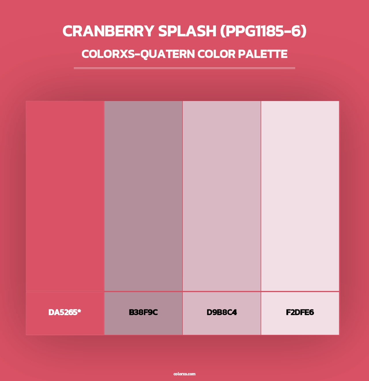 Cranberry Splash (PPG1185-6) - Colorxs Quad Palette