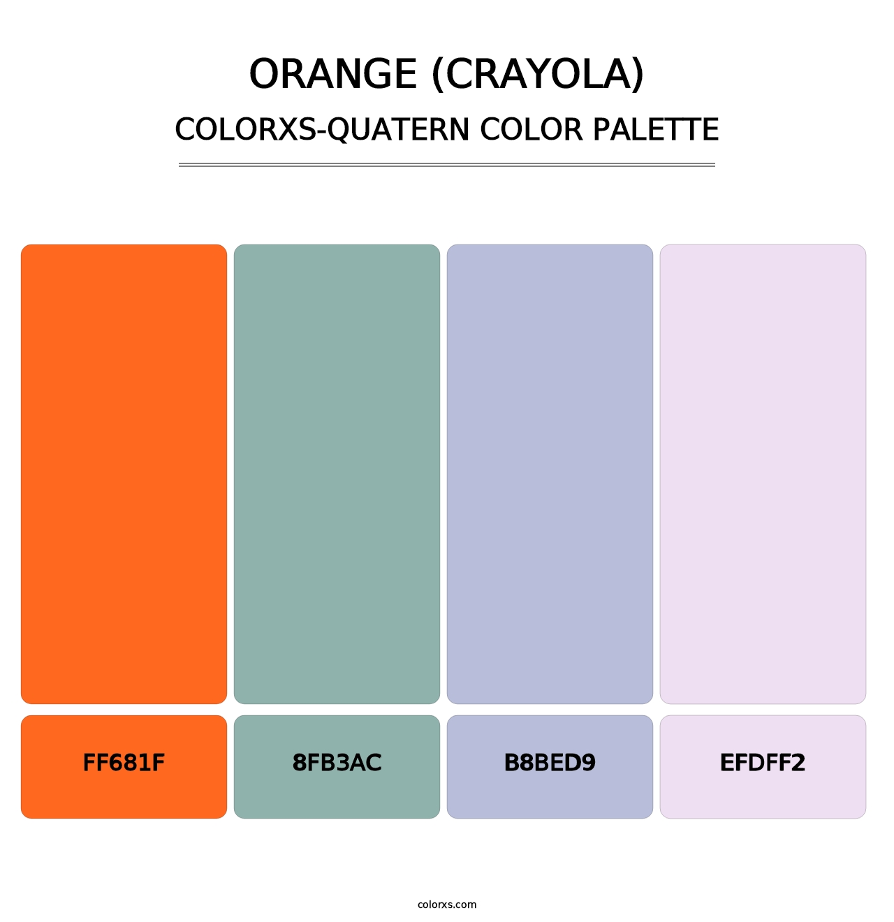Orange (Crayola) - Colorxs Quatern Palette