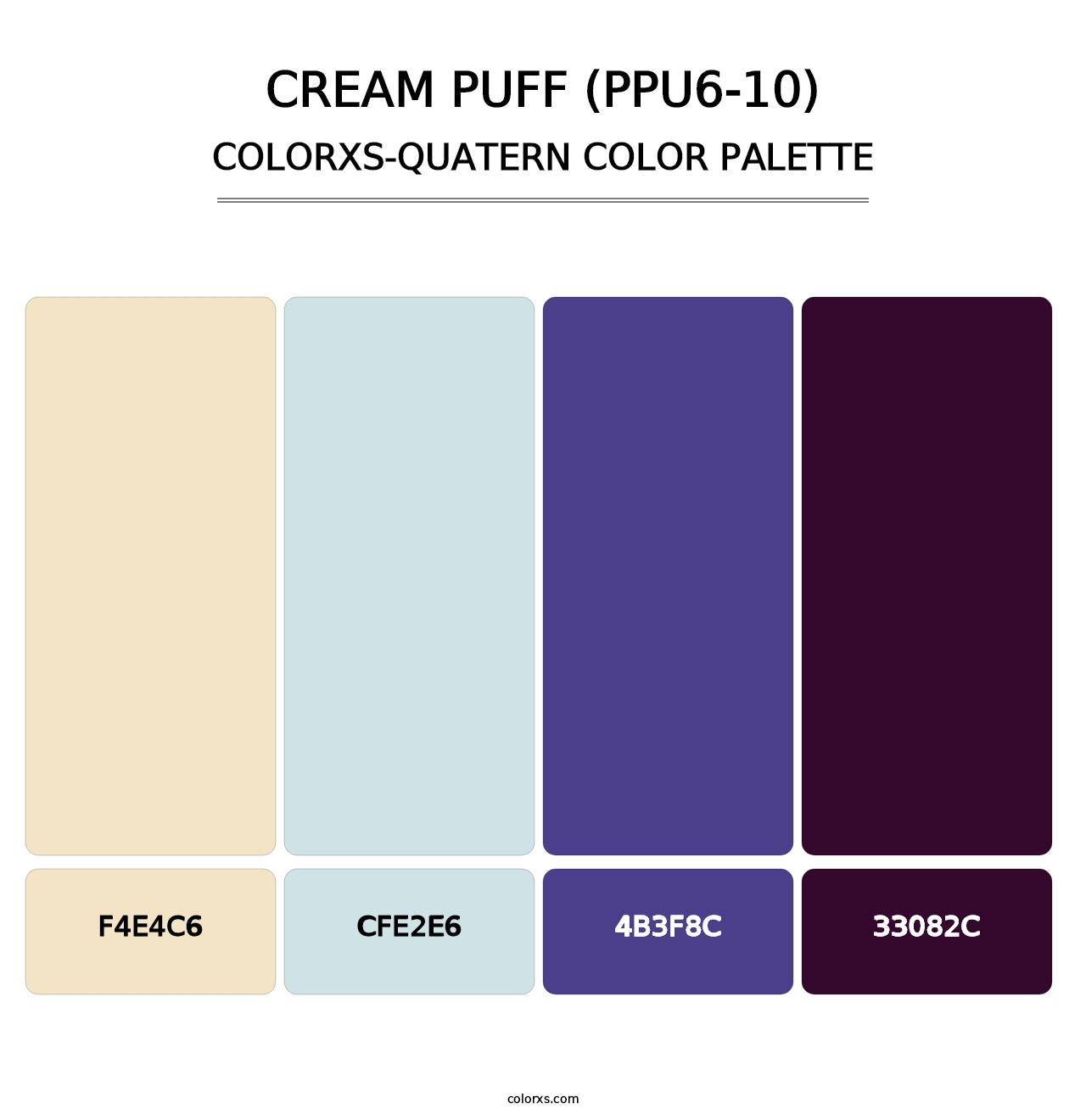 Cream Puff (PPU6-10) - Colorxs Quatern Palette