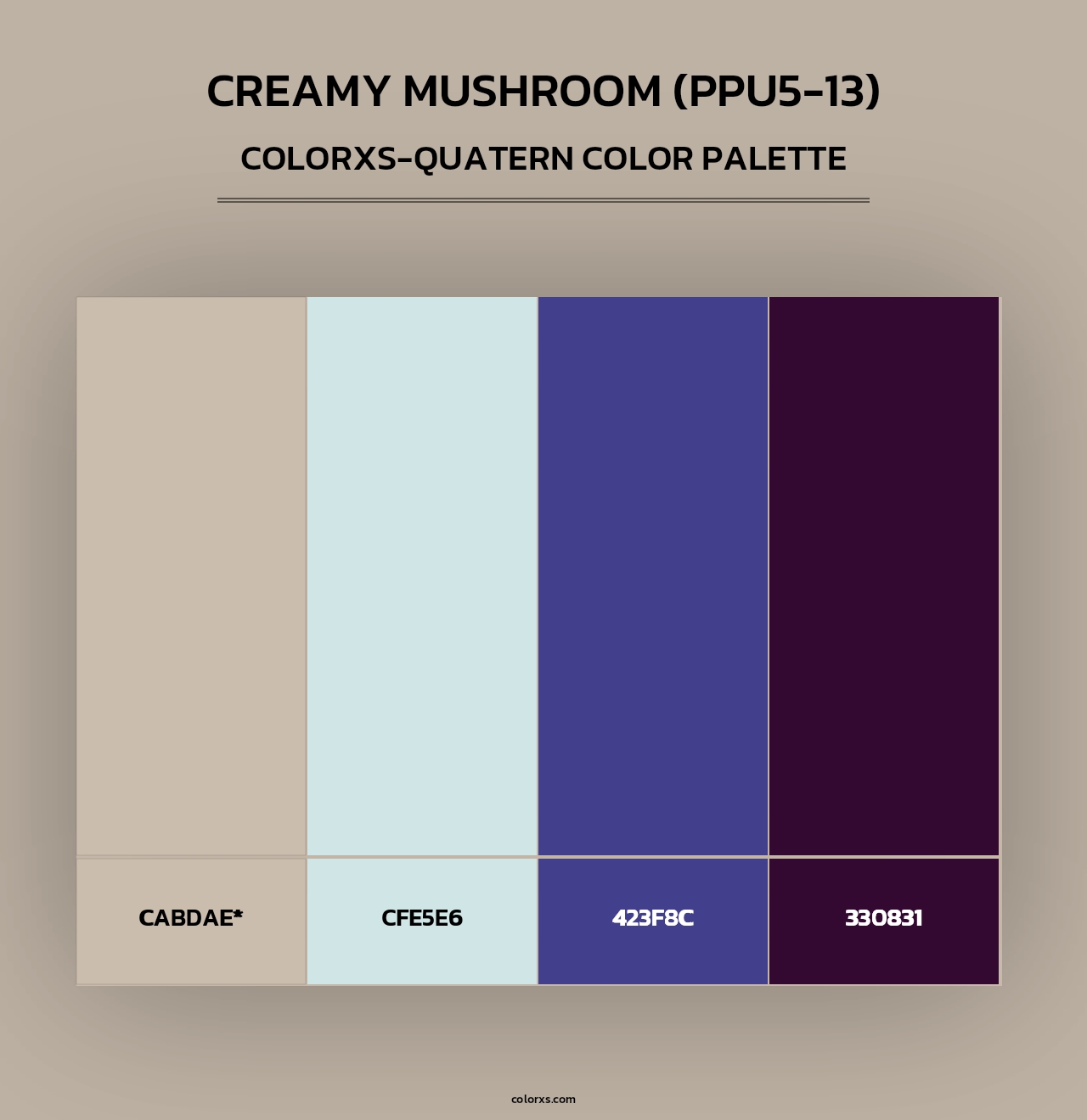 Creamy Mushroom (PPU5-13) - Colorxs Quad Palette