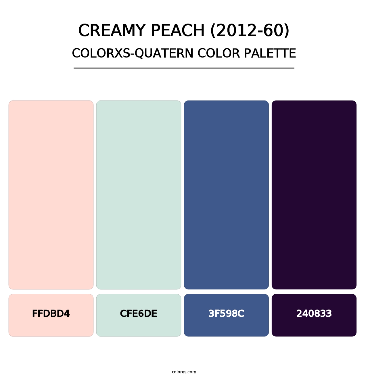 Creamy Peach (2012-60) - Colorxs Quatern Palette