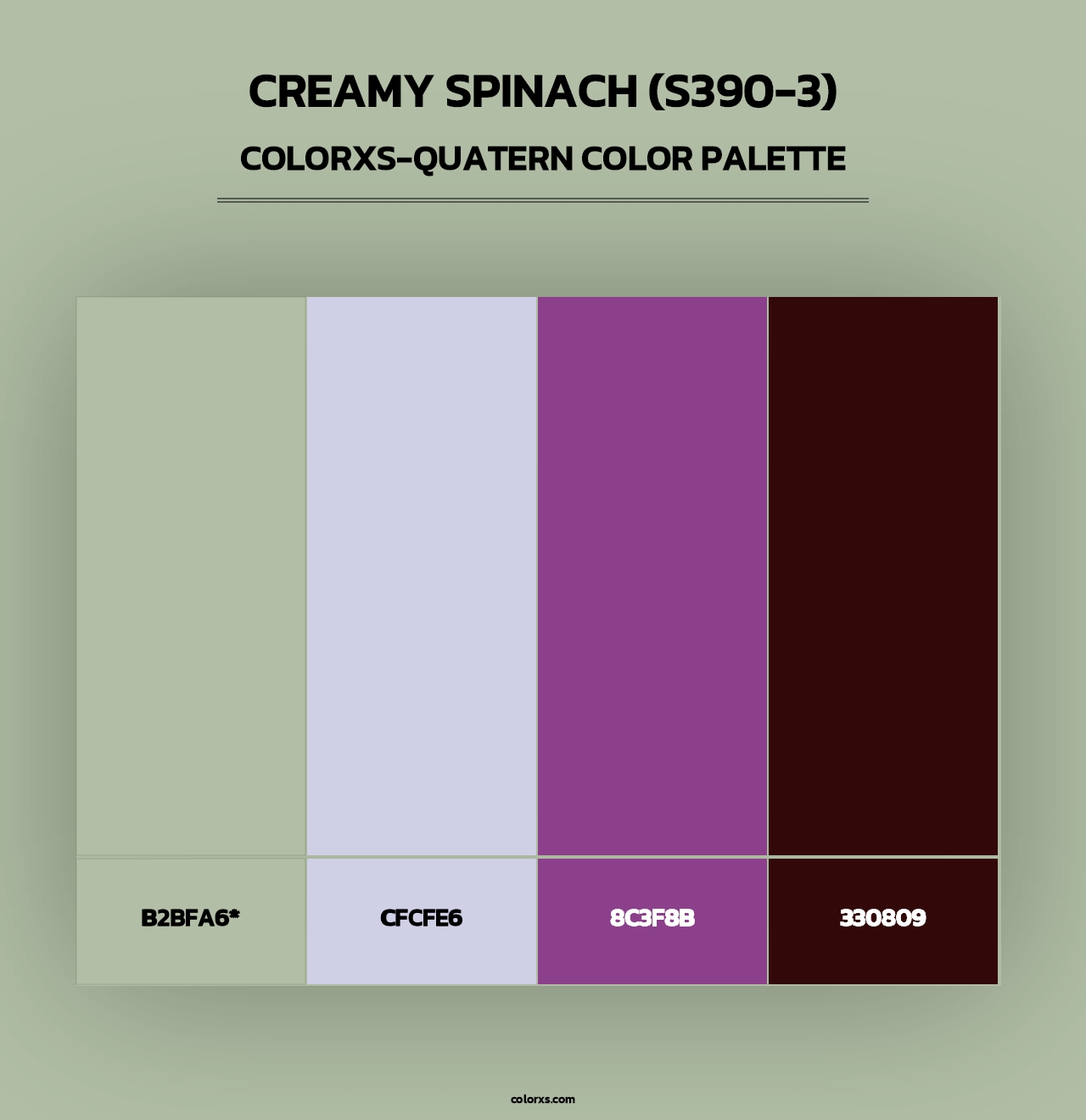 Creamy Spinach (S390-3) - Colorxs Quad Palette