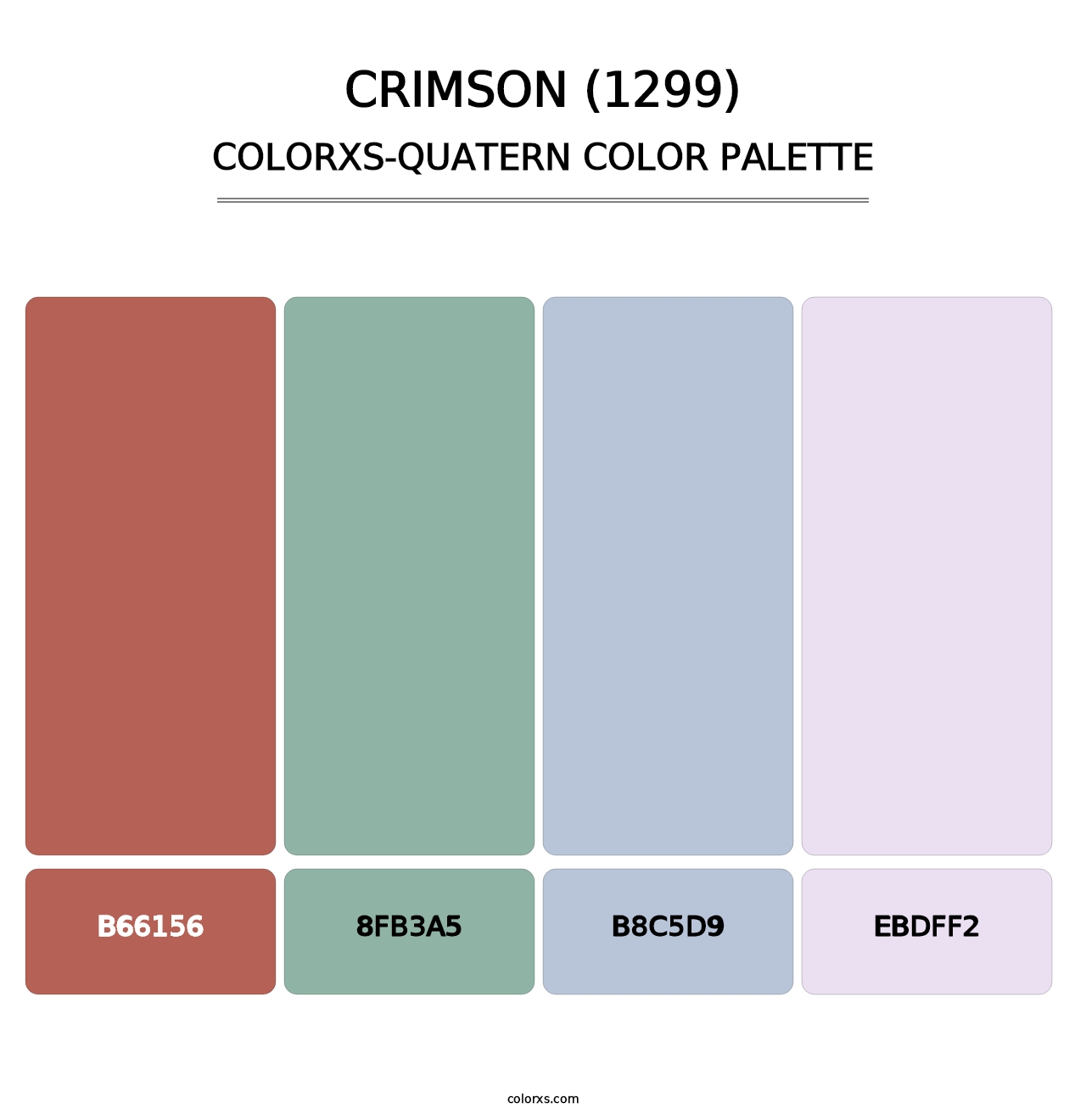 Crimson (1299) - Colorxs Quatern Palette