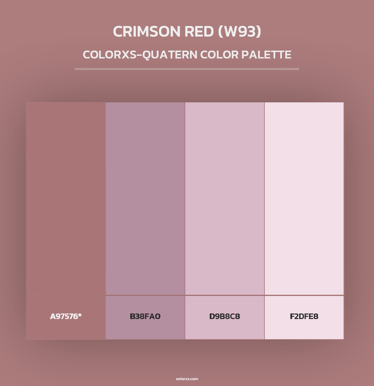 Crimson Red (W93) - Colorxs Quad Palette