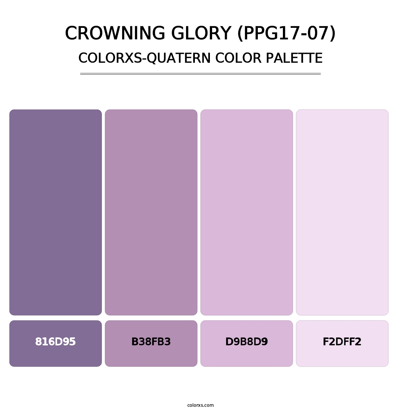 Crowning Glory (PPG17-07) - Colorxs Quatern Palette
