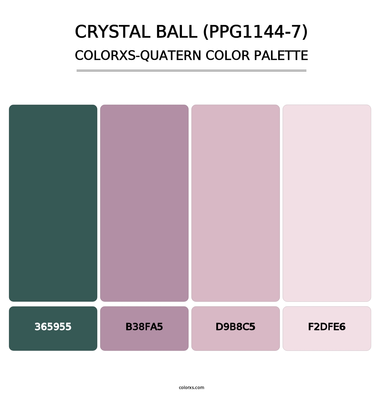 Crystal Ball (PPG1144-7) - Colorxs Quatern Palette