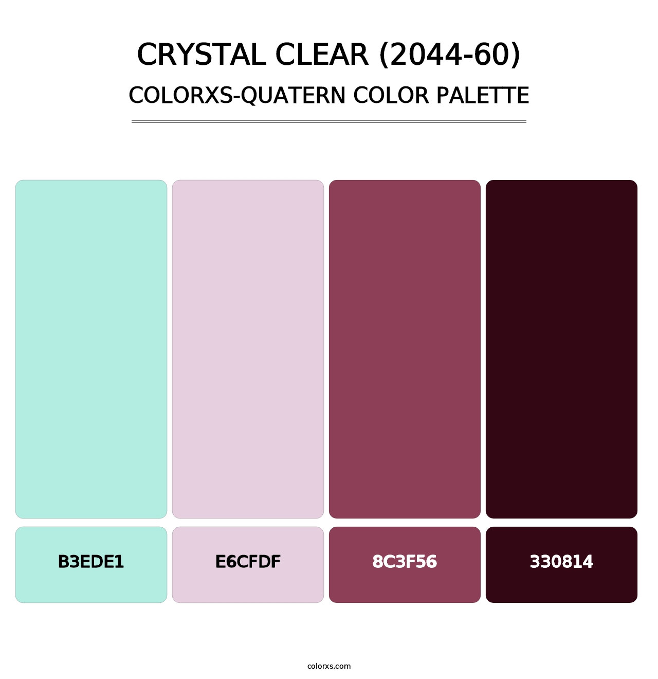 Crystal Clear (2044-60) - Colorxs Quatern Palette