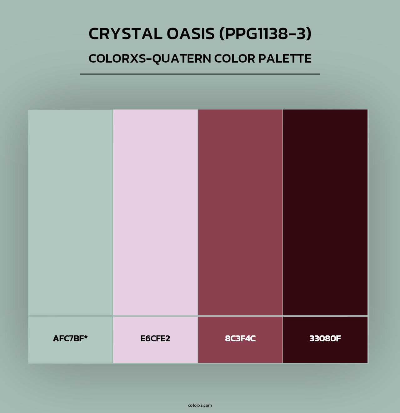 Crystal Oasis (PPG1138-3) - Colorxs Quad Palette