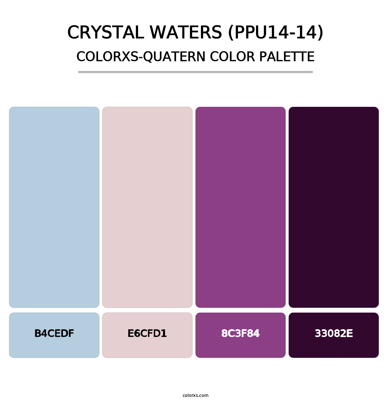 Crystal Waters (PPU14-14) - Colorxs Quatern Palette