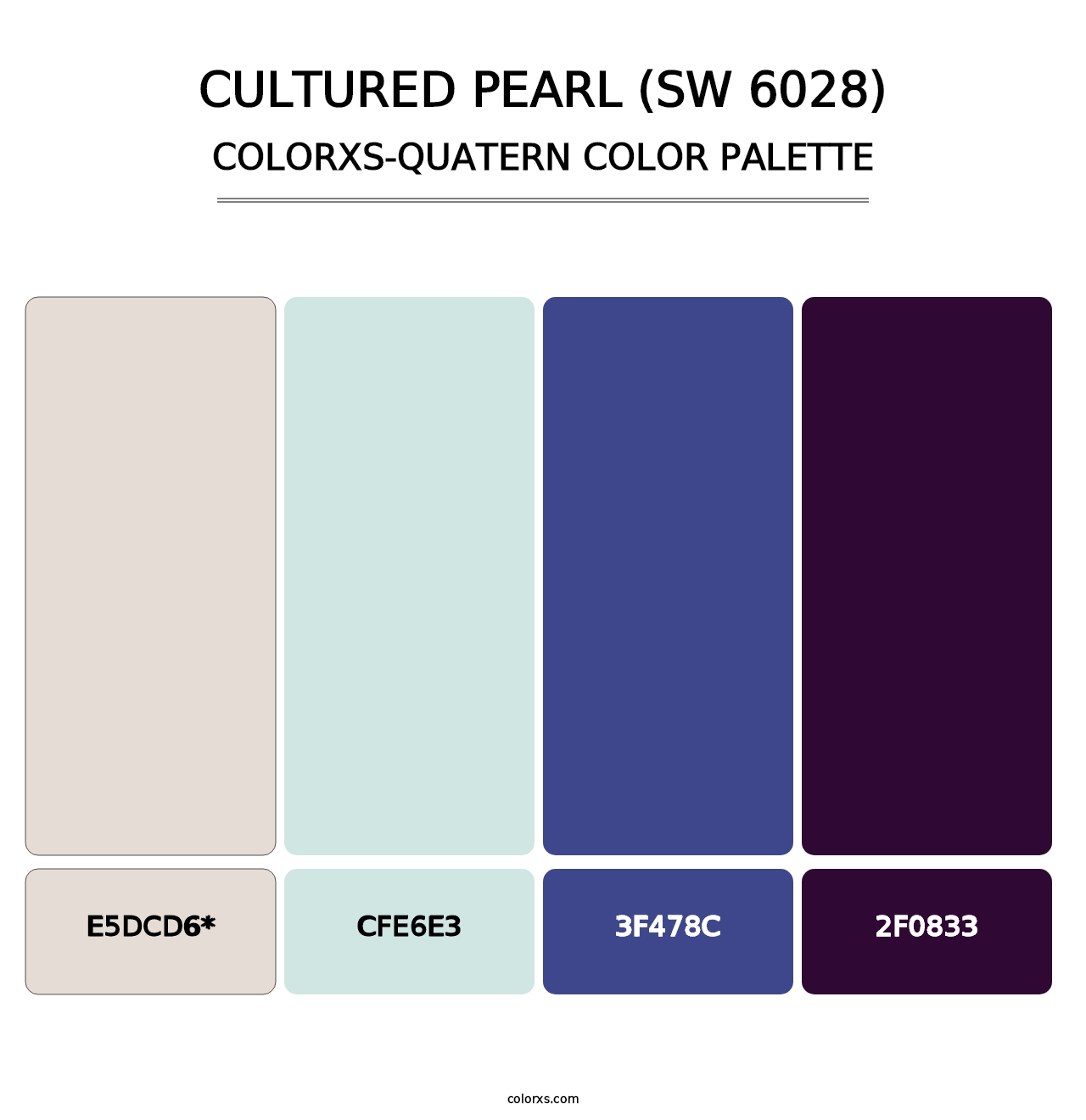 Cultured Pearl (SW 6028) - Colorxs Quatern Palette