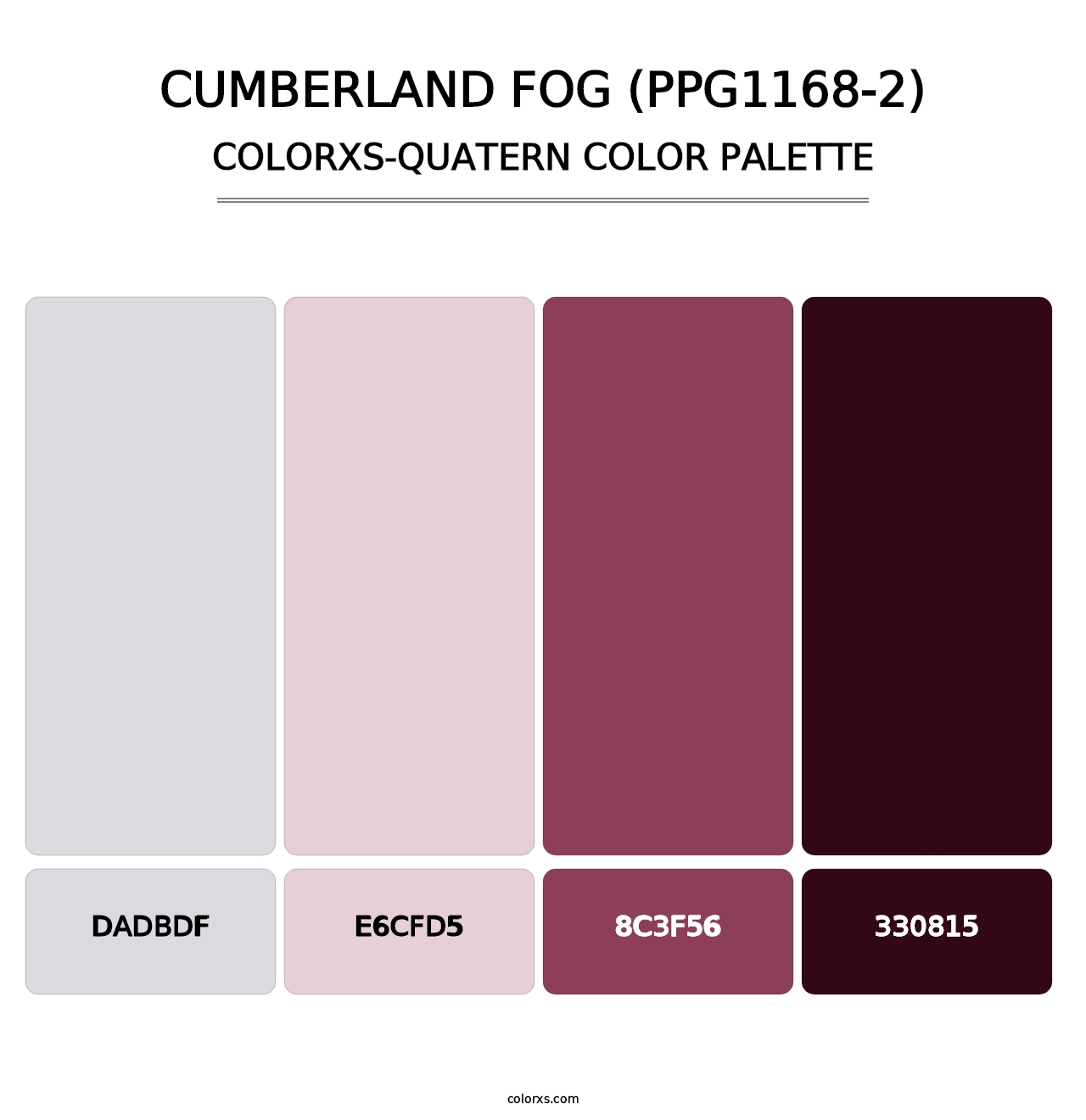 Cumberland Fog (PPG1168-2) - Colorxs Quatern Palette