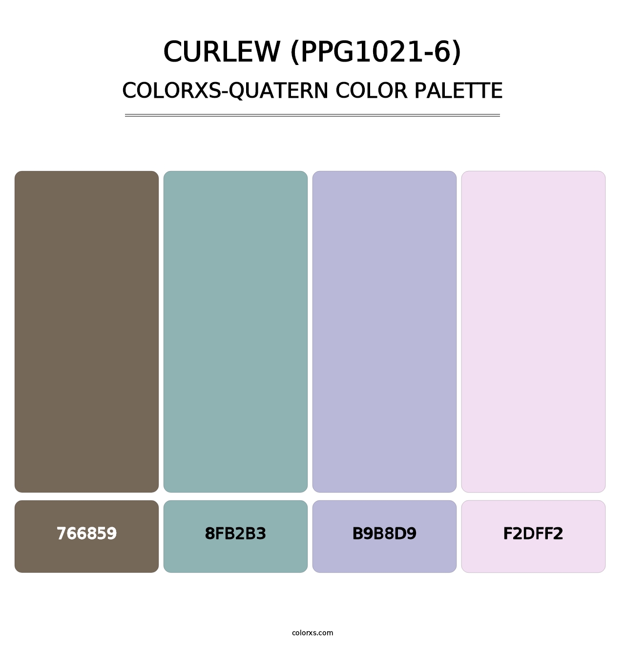 Curlew (PPG1021-6) - Colorxs Quatern Palette