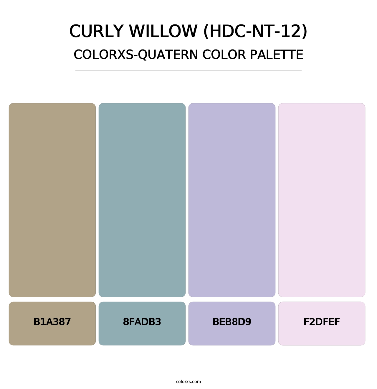 Curly Willow (HDC-NT-12) - Colorxs Quatern Palette