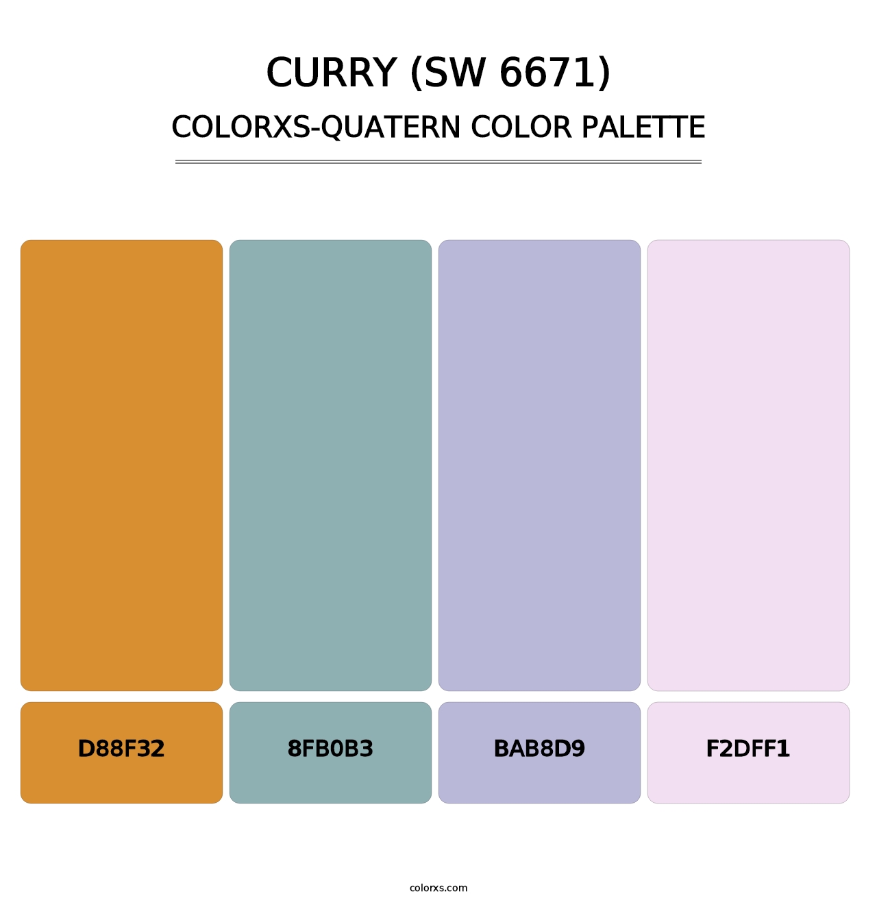Curry (SW 6671) - Colorxs Quatern Palette