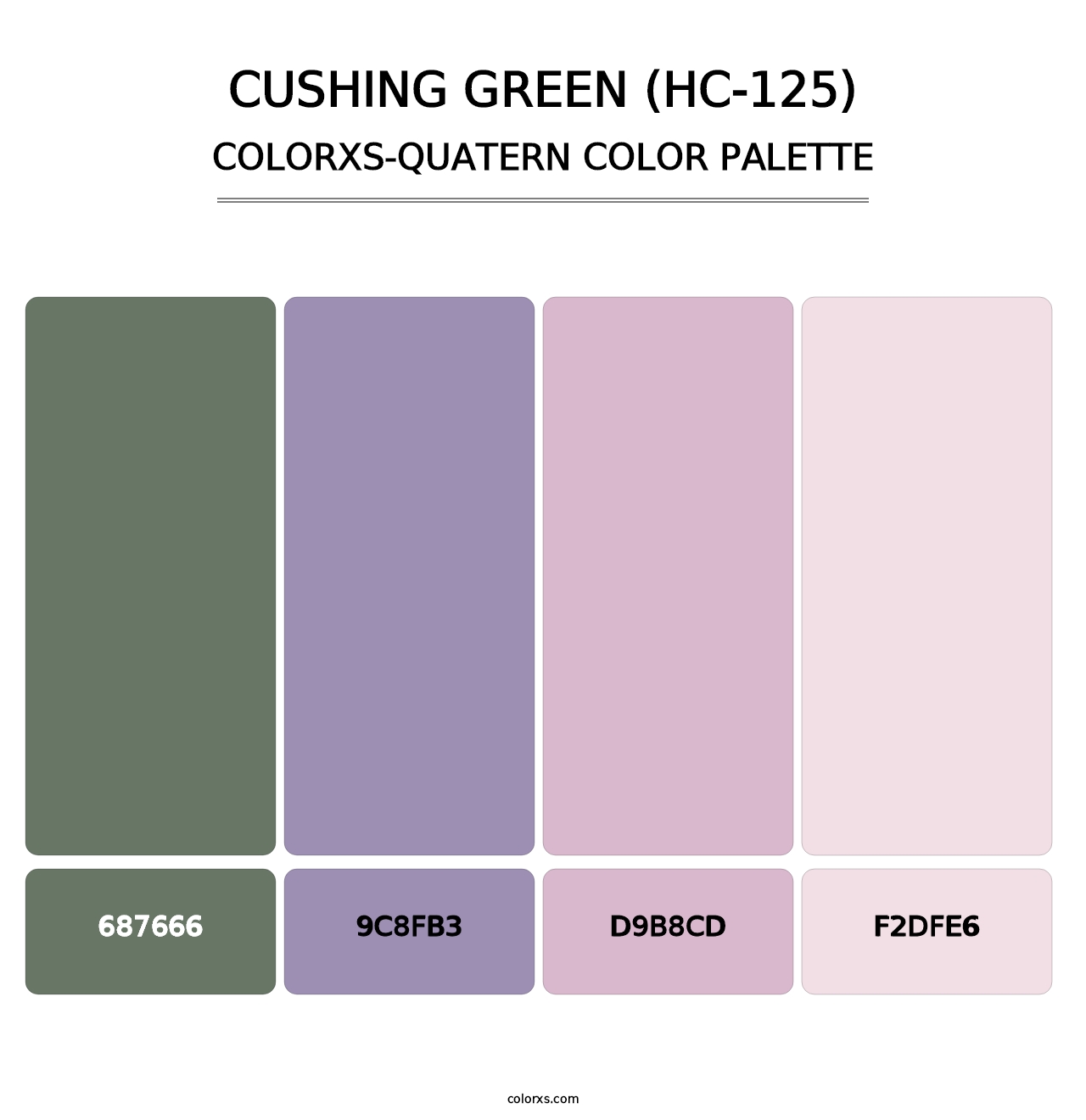 Cushing Green (HC-125) - Colorxs Quatern Palette