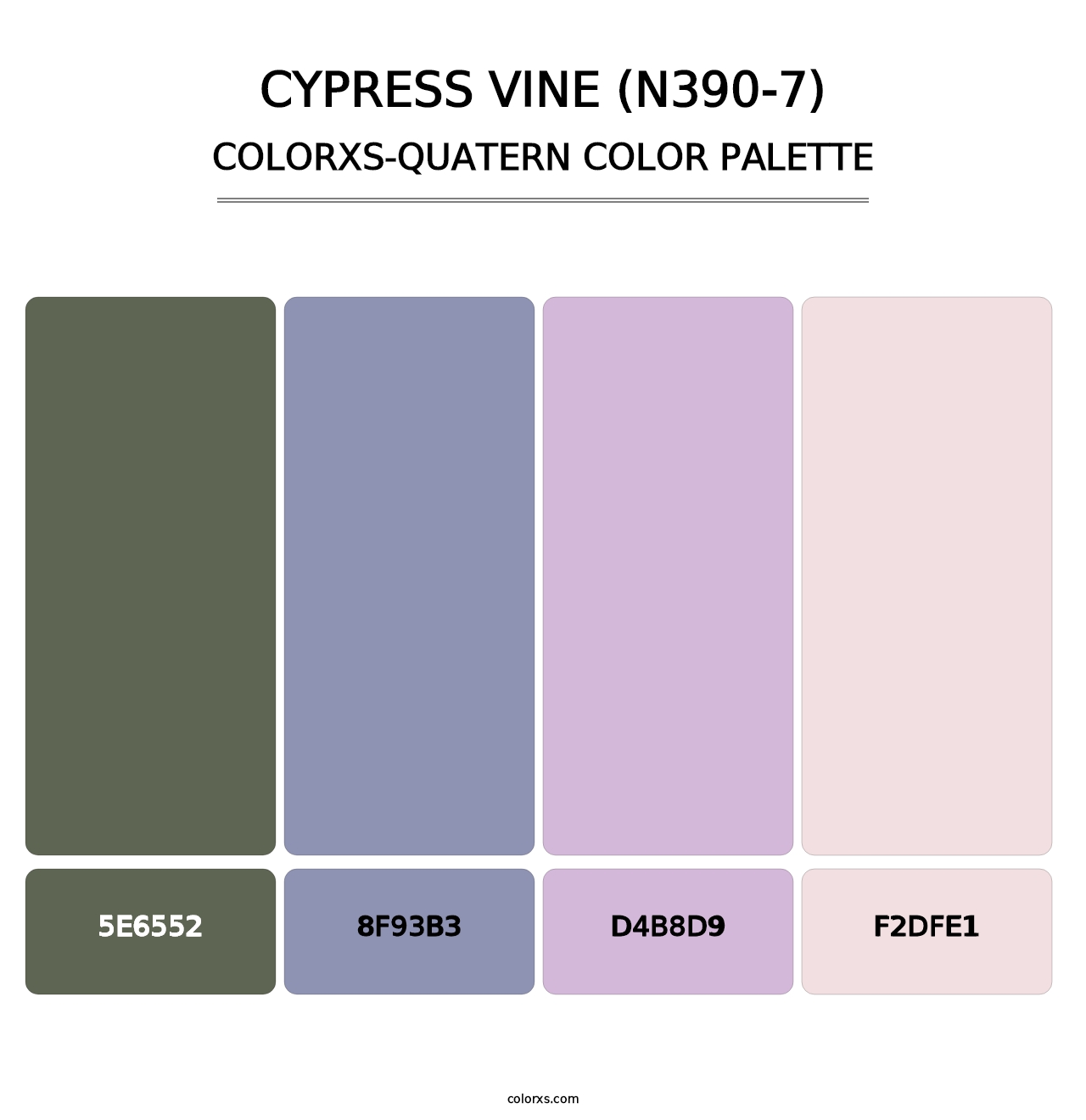 Cypress Vine (N390-7) - Colorxs Quatern Palette