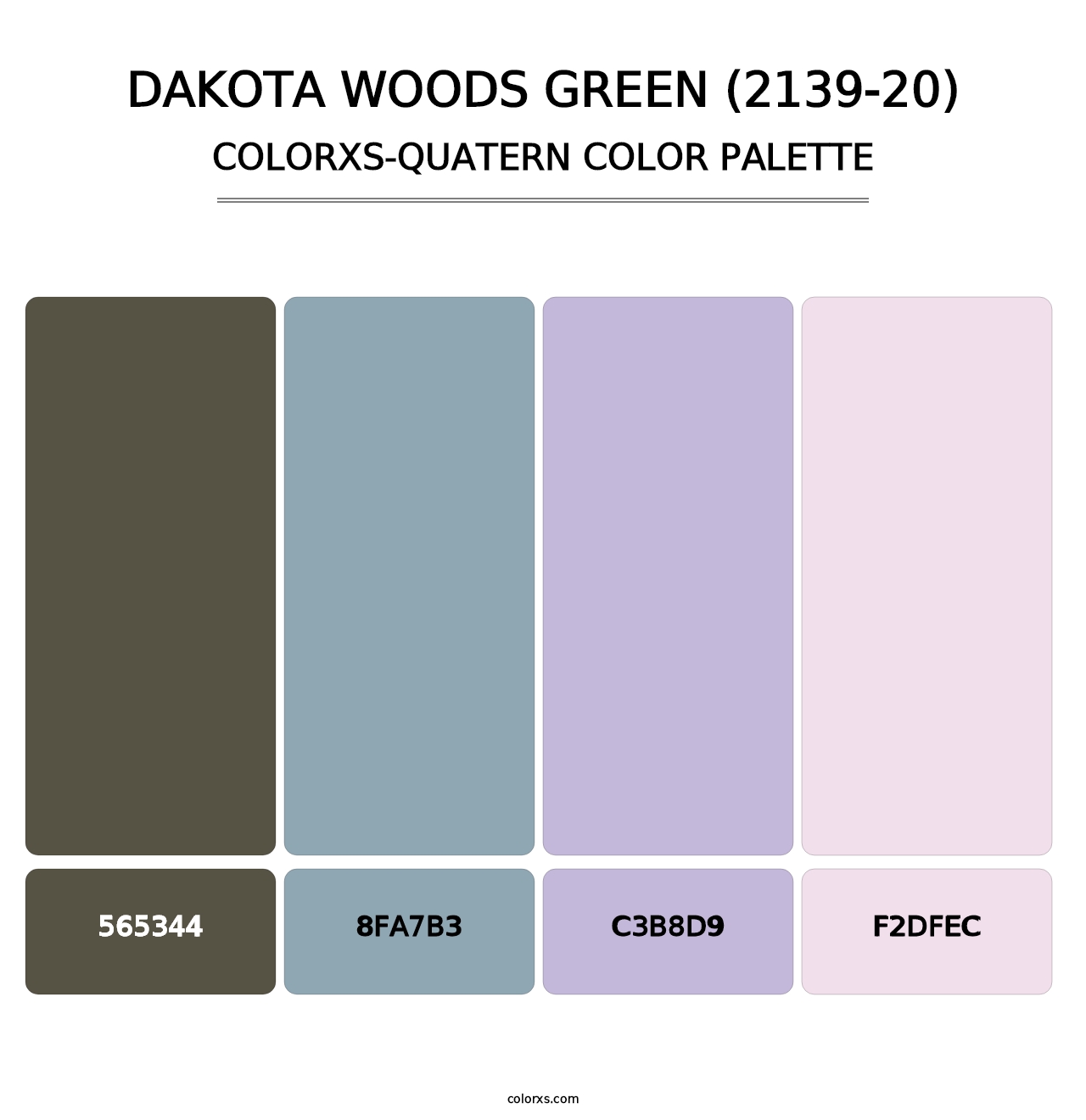 Dakota Woods Green (2139-20) - Colorxs Quatern Palette