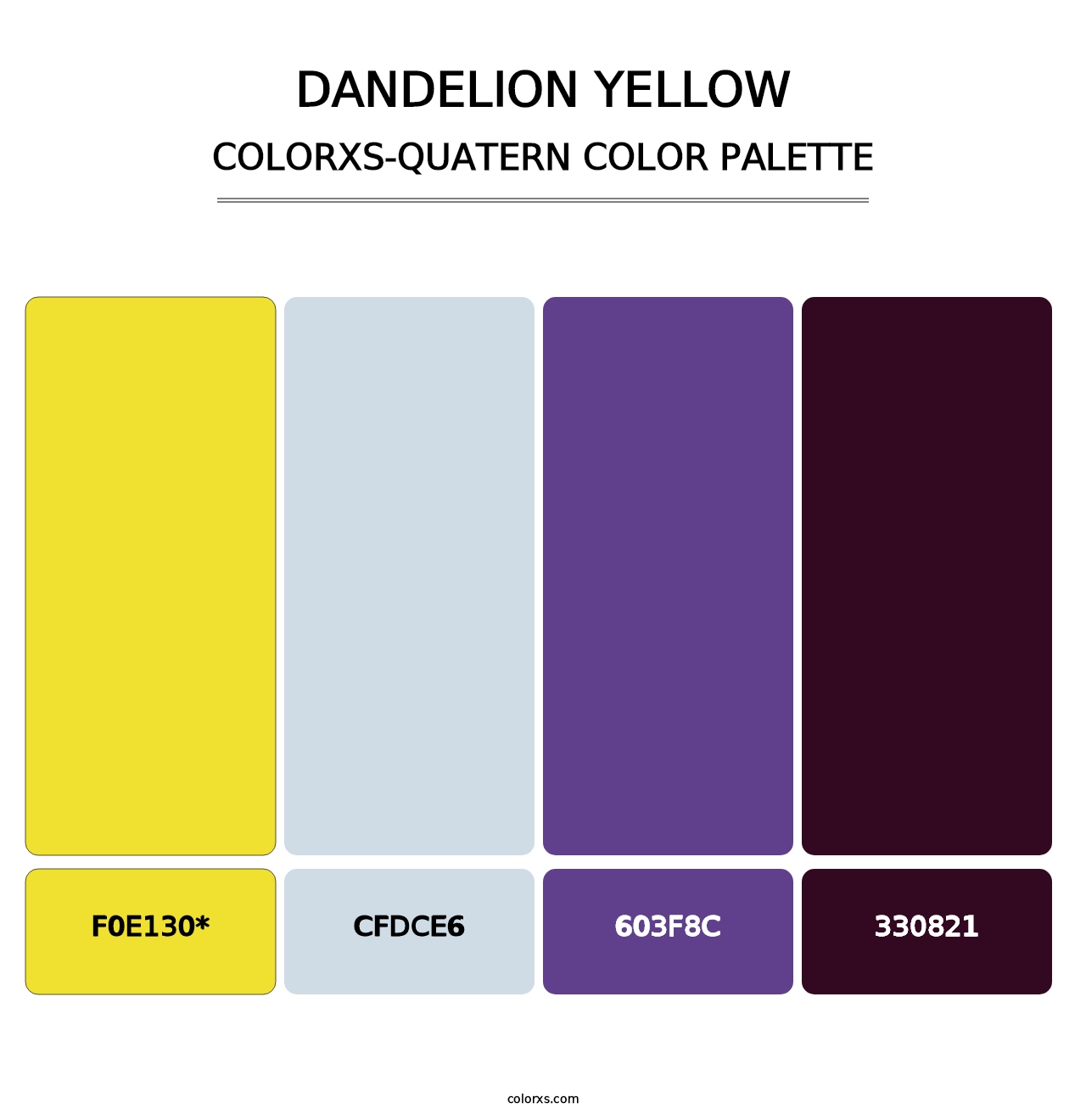 Dandelion Yellow - Colorxs Quatern Palette
