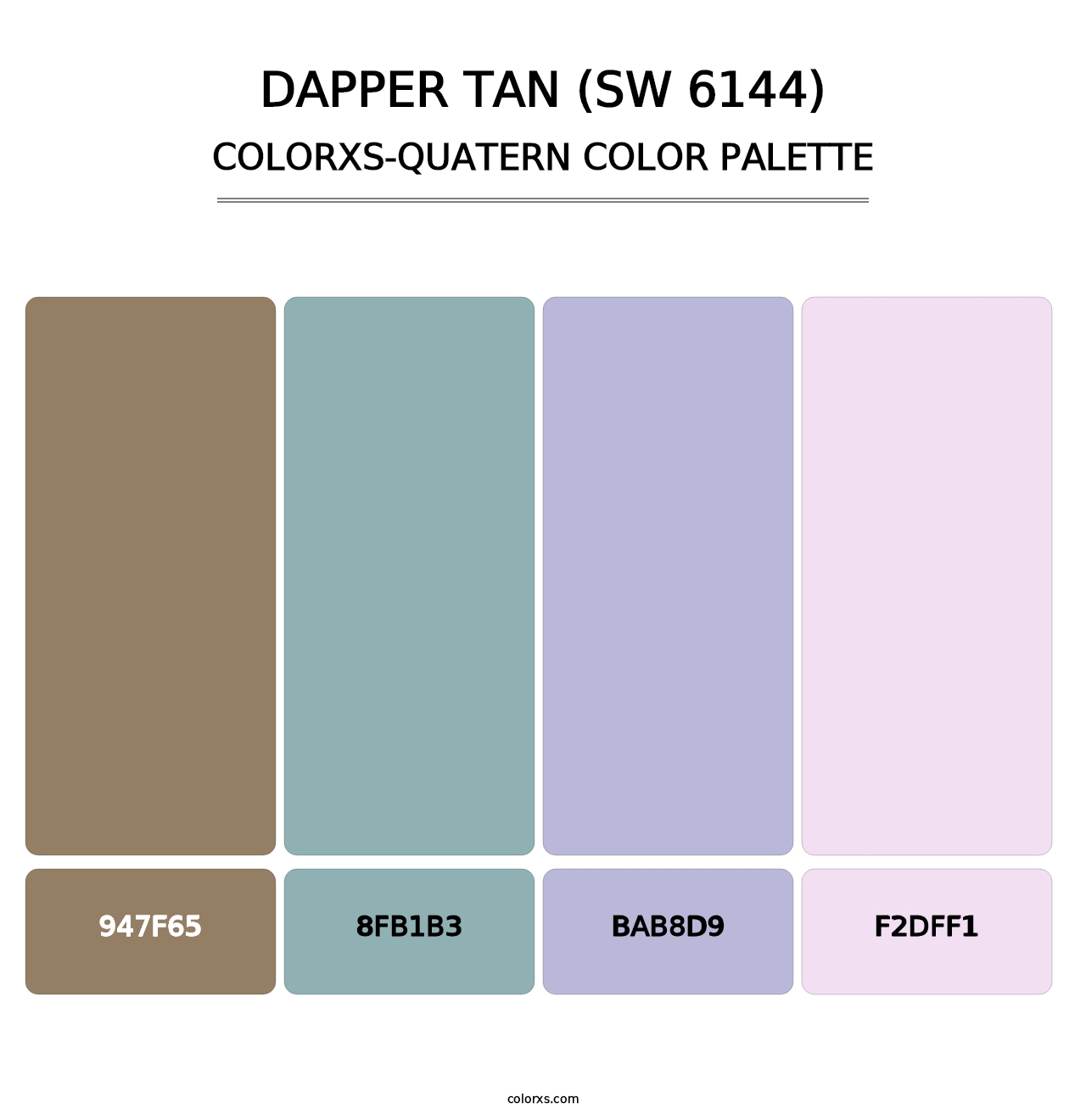 Dapper Tan (SW 6144) - Colorxs Quatern Palette