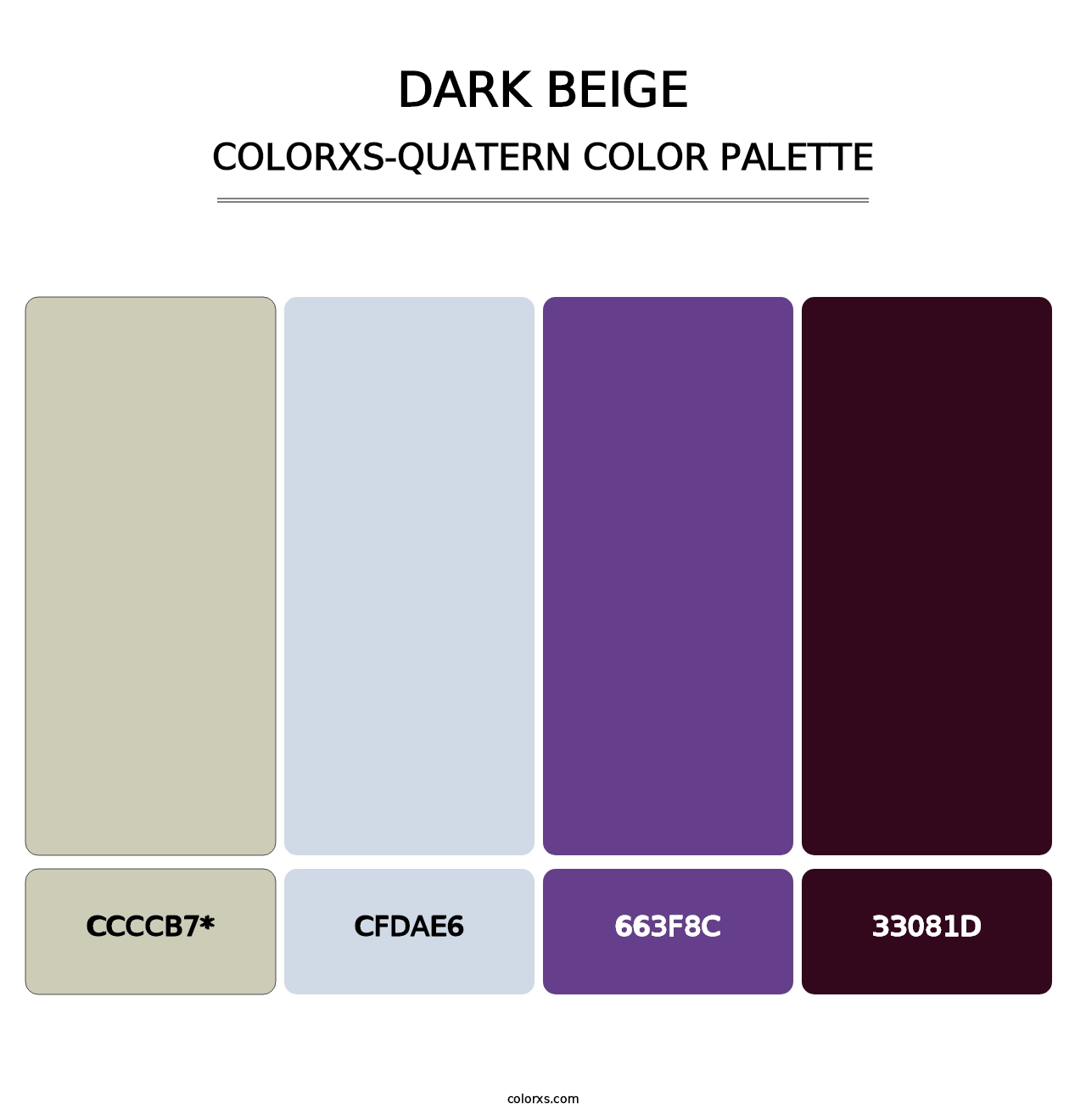 Dark Beige - Colorxs Quatern Palette