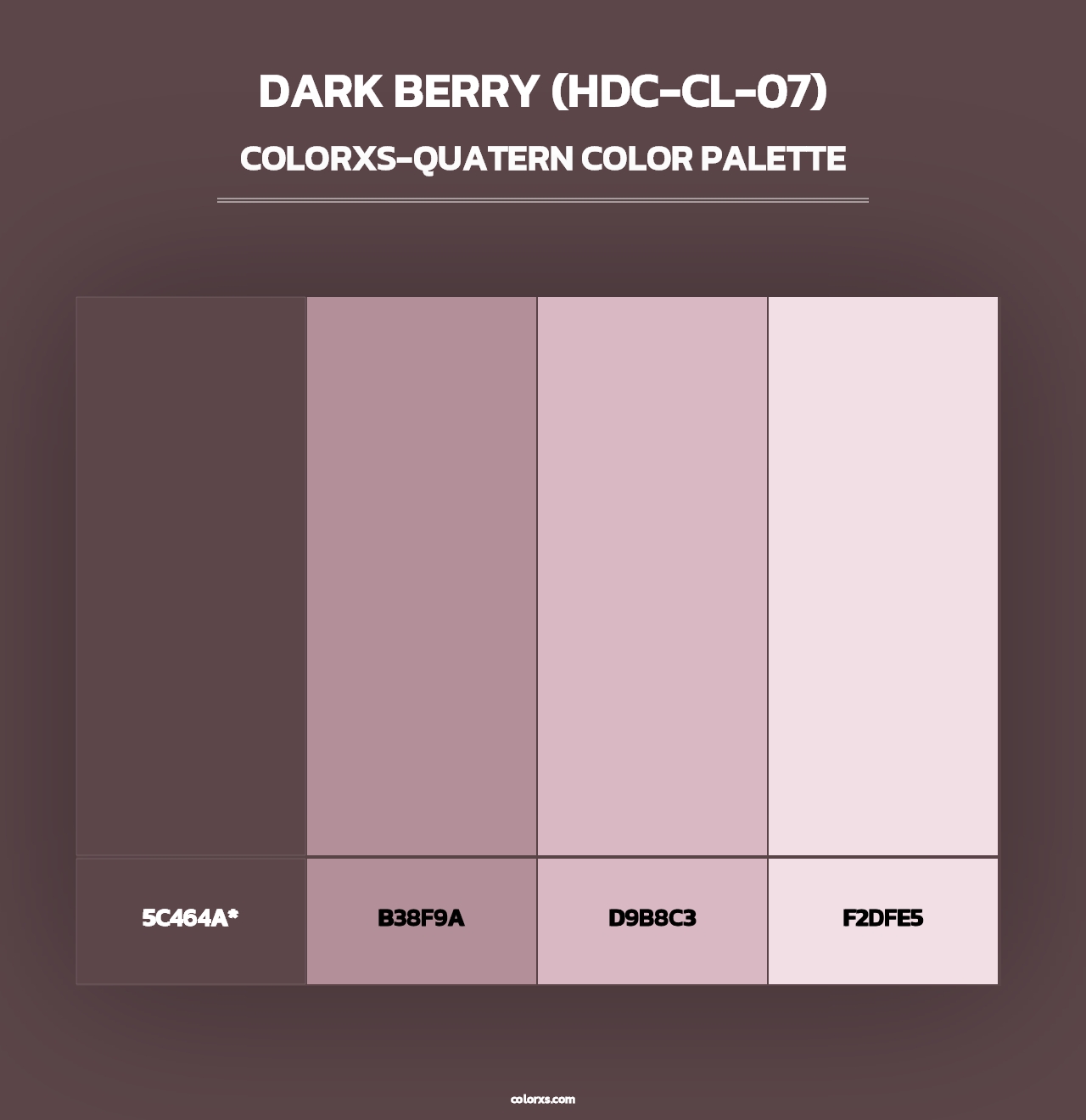 Dark Berry (HDC-CL-07) - Colorxs Quad Palette
