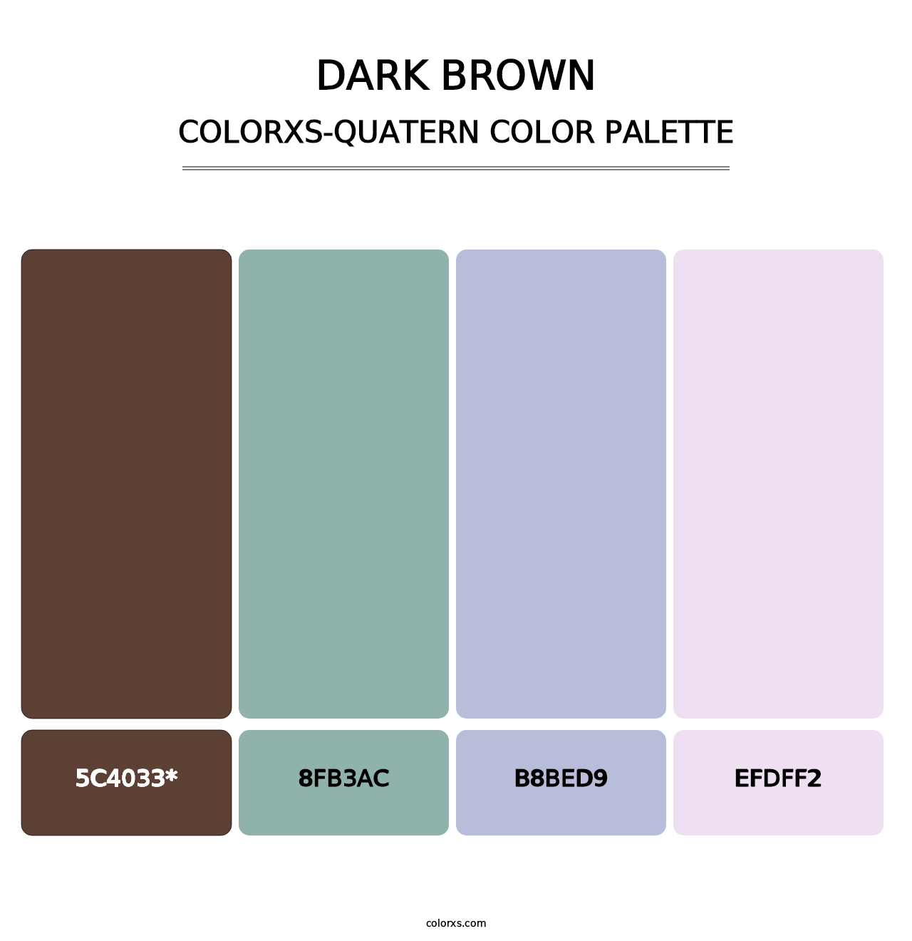 Dark Brown - Colorxs Quatern Palette