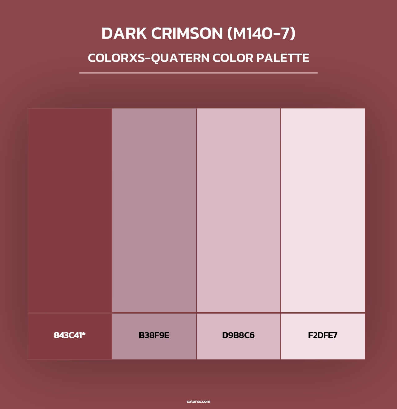 Dark Crimson (M140-7) - Colorxs Quad Palette