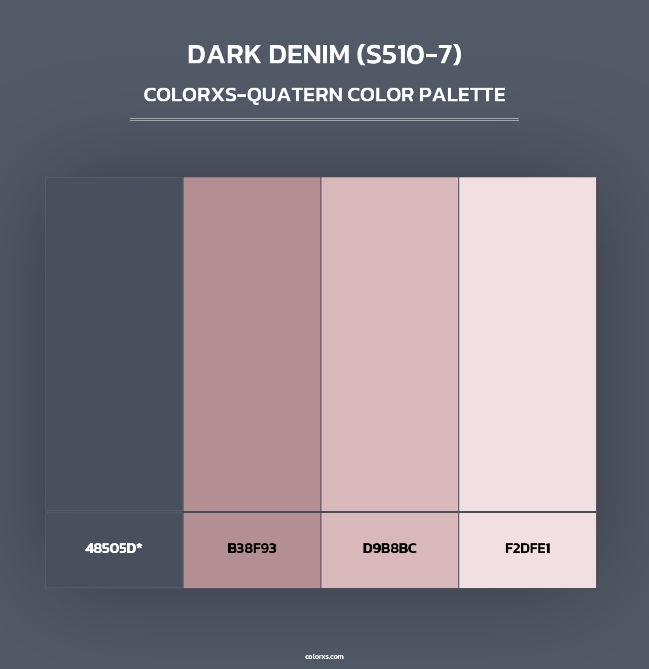 Dark Denim (S510-7) - Colorxs Quad Palette