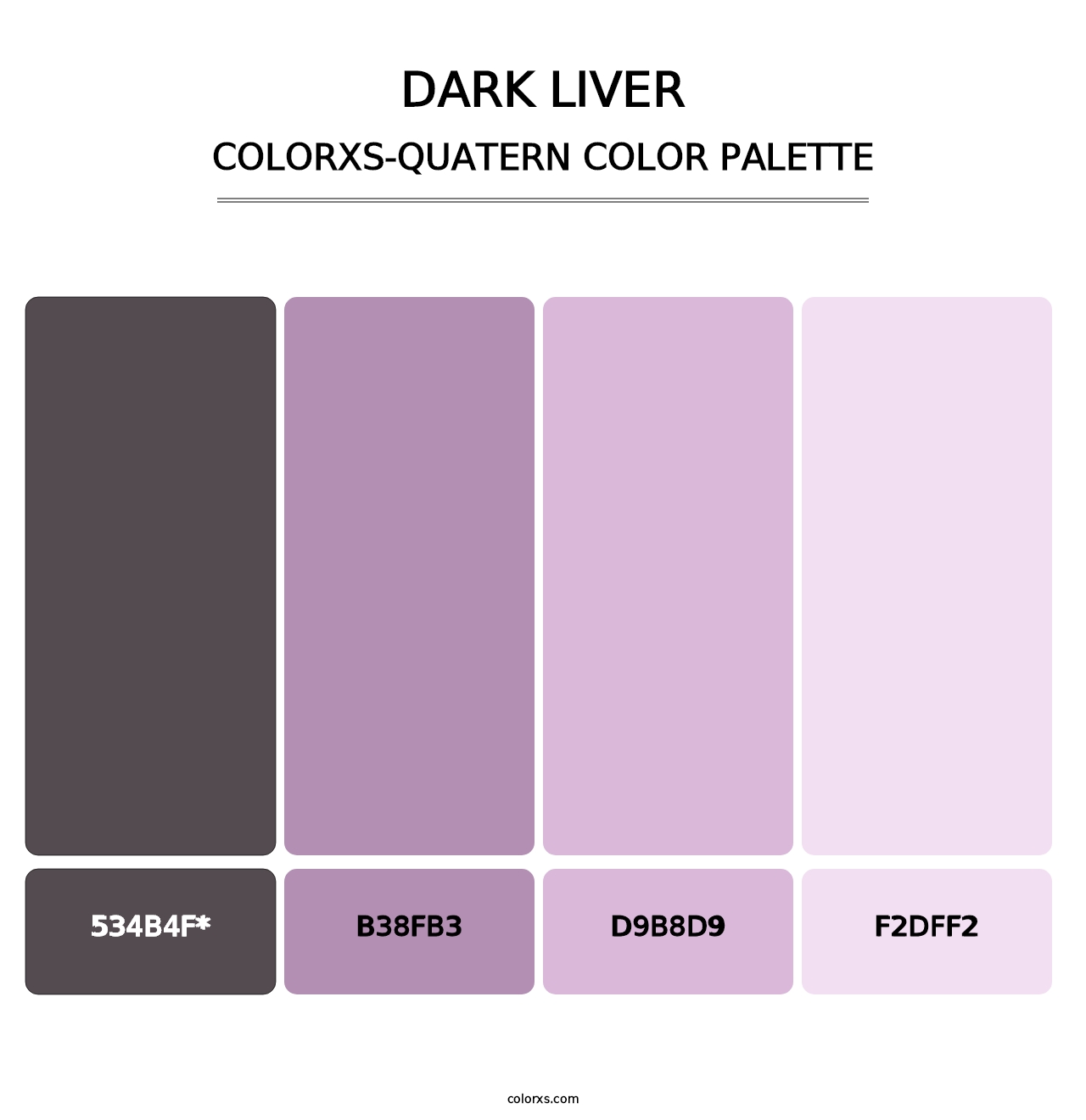 Dark Liver - Colorxs Quatern Palette
