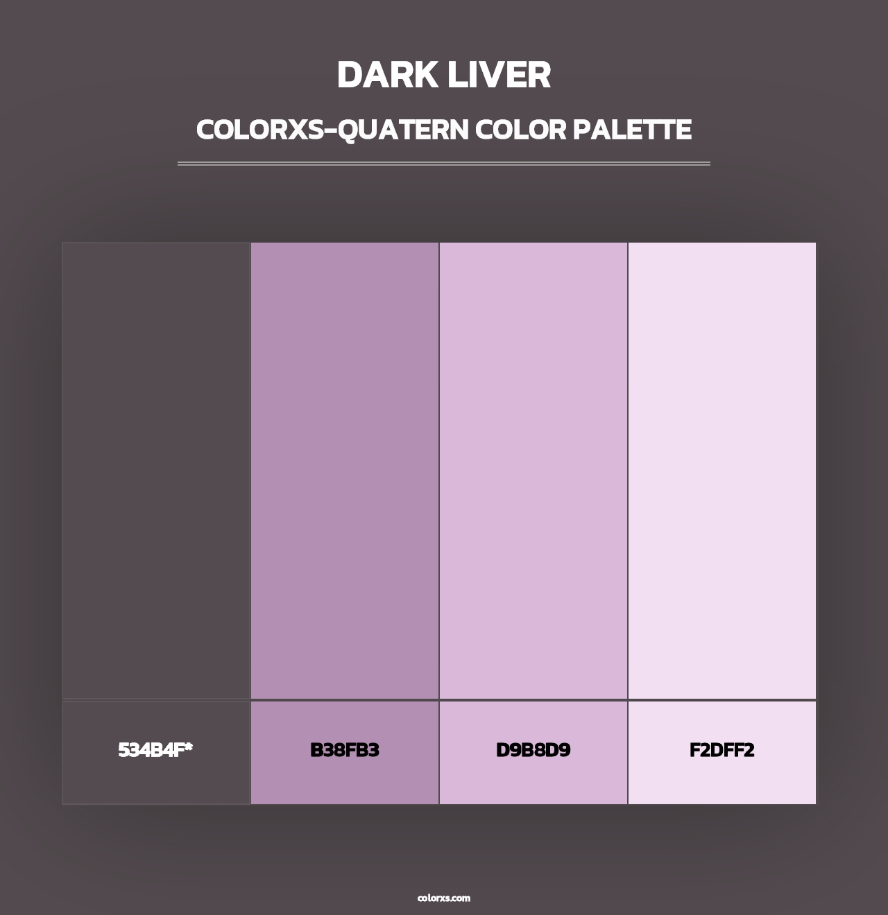 Dark Liver - Colorxs Quad Palette