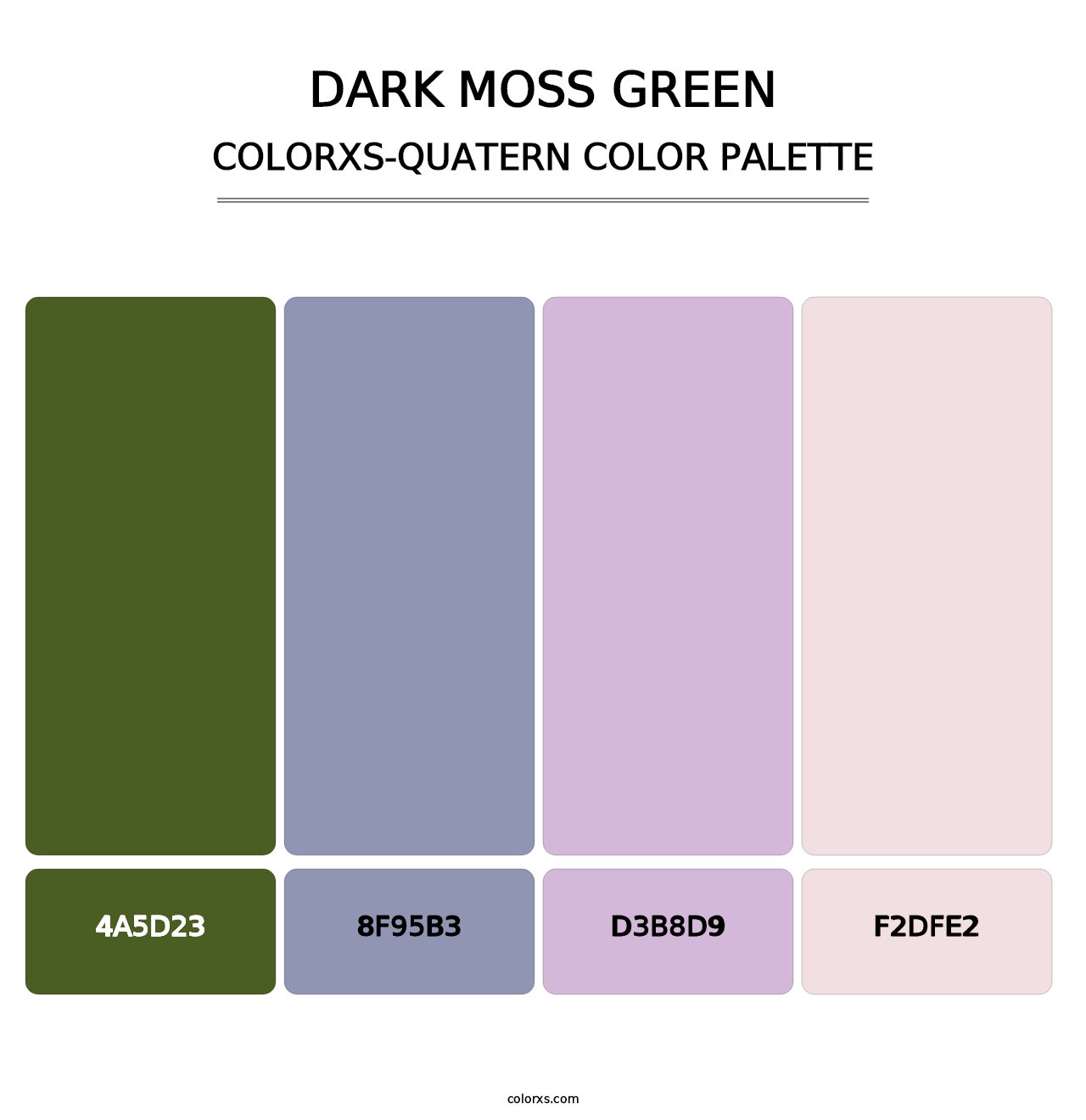 Dark Moss Green - Colorxs Quatern Palette