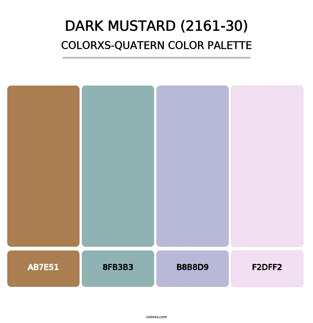 Dark Mustard (2161-30) - Colorxs Quatern Palette