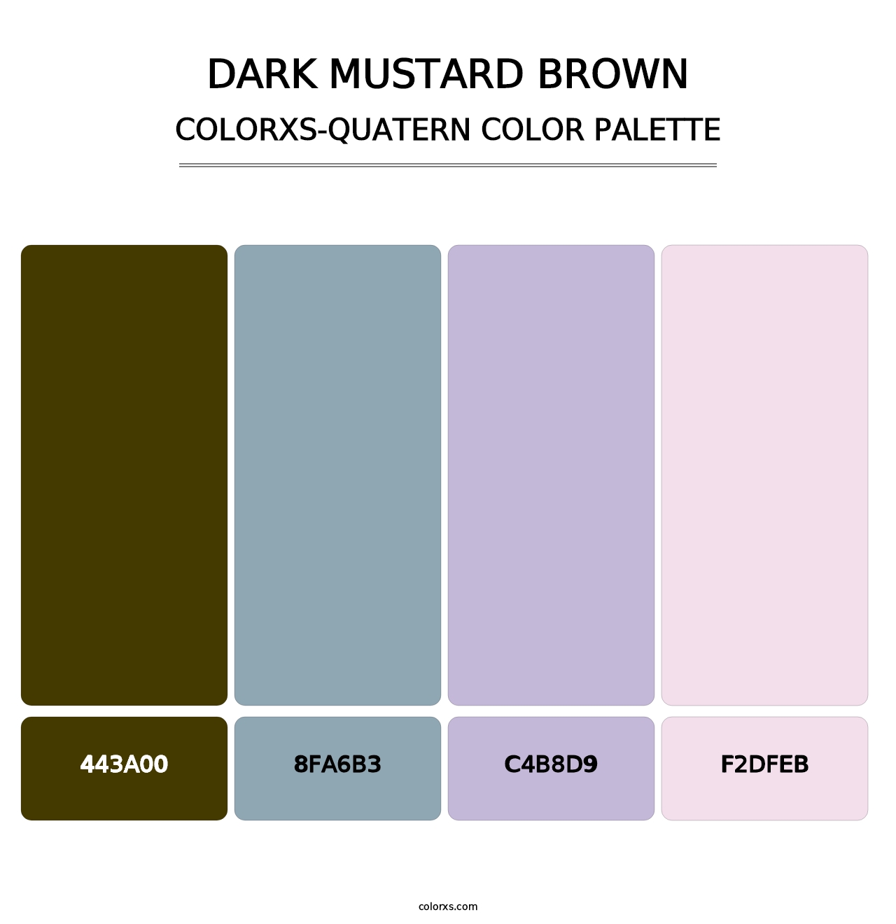 Dark Mustard Brown - Colorxs Quatern Palette