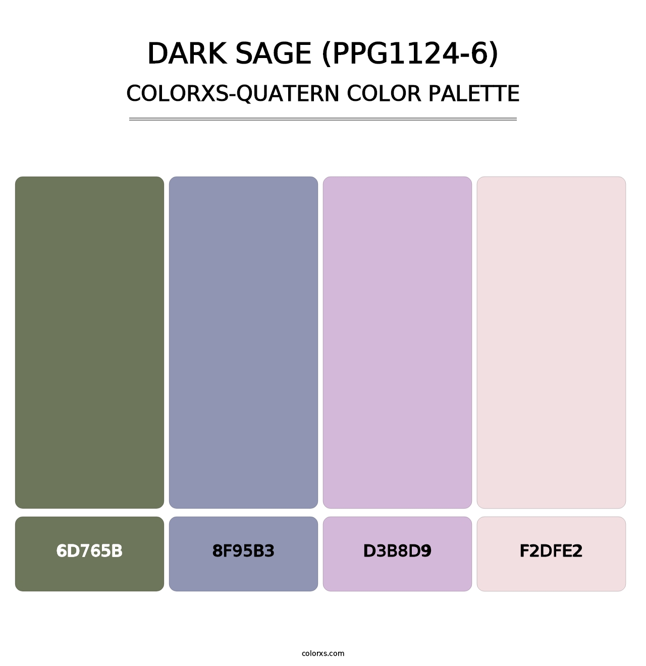 Dark Sage (PPG1124-6) - Colorxs Quatern Palette