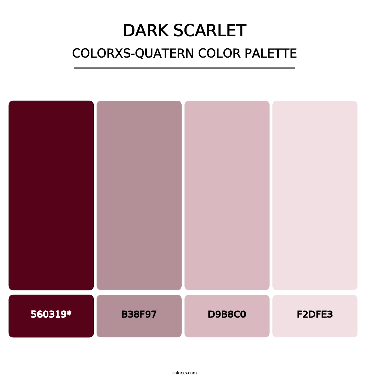 Dark Scarlet - Colorxs Quatern Palette